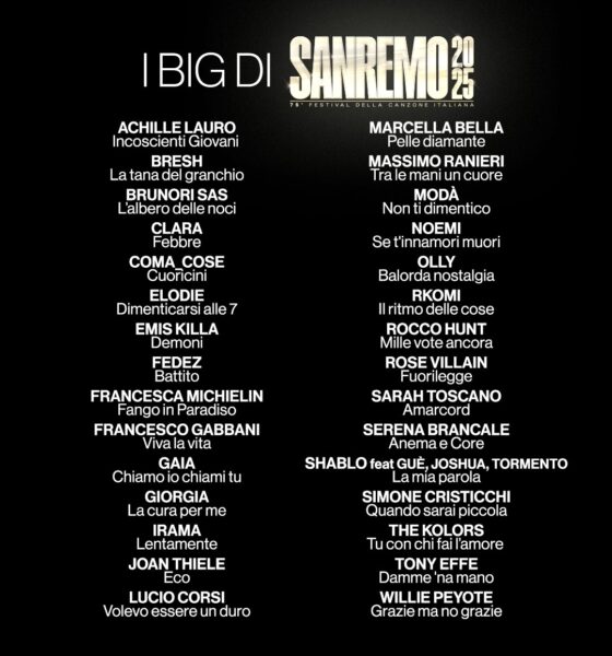 Sanremo 2025, ecco chi sono gli autori dei brani cantati dai big in gara