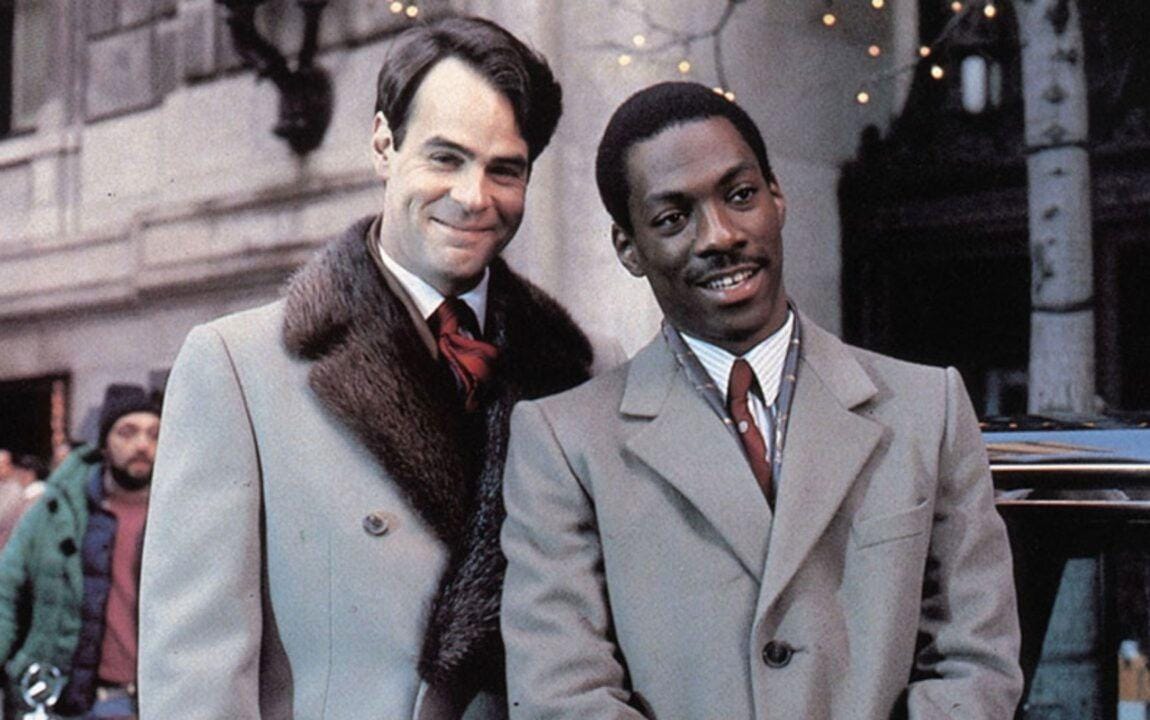 Dan Aykroyd e Eddie Murphy in Una poltrona per due (©Una poltrona per due Film)